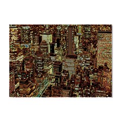 New York City Nyc Skyscrapers Crystal Sticker (a4) by Cowasu