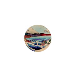 Wave Japanese Mount Fuji Woodblock Print Ocean 1  Mini Buttons