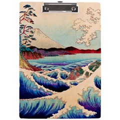 Wave Japanese Mount Fuji Woodblock Print Ocean A4 Acrylic Clipboard by Cowasu