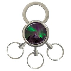 Fantasy Pyramid Mystic Space Aurora 3-ring Key Chain