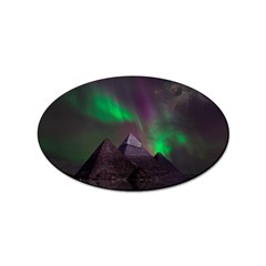 Fantasy Pyramid Mystic Space Aurora Sticker Oval (10 Pack) by Cowasu