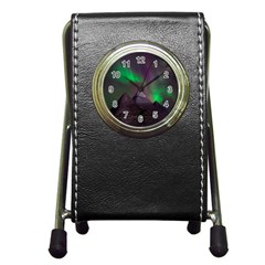 Fantasy Pyramid Mystic Space Aurora Pen Holder Desk Clock