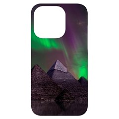 Fantasy Pyramid Mystic Space Aurora Iphone 14 Pro Black Uv Print Case by Cowasu