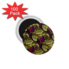 Pattern Vector Texture Style Garden Drawn Hand Floral 1 75  Magnets (100 Pack) 