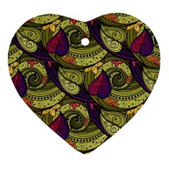 Pattern Vector Texture Style Garden Drawn Hand Floral Heart Ornament (two Sides) by Cowasu