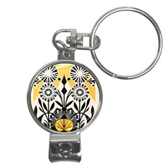 Flowers Pattern Nail Clippers Key Chain by danenraven