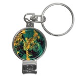 Tiger Nail Clippers Key Chain Front