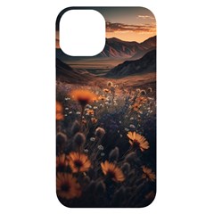 Mountains Flowers Flora Botany Nature Iphone 14 Black Uv Print Case by danenraven