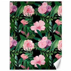 Flower Roses Pattern Floral Nature Canvas 36  X 48 