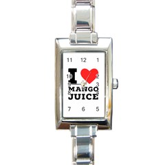 I love mango juice  Rectangle Italian Charm Watch