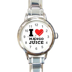 I love mango juice  Round Italian Charm Watch