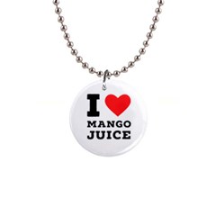 I Love Mango Juice  1  Button Necklace by ilovewhateva