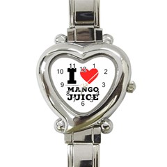 I Love Mango Juice  Heart Italian Charm Watch