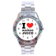 I Love Mango Juice  Stainless Steel Analogue Watch by ilovewhateva