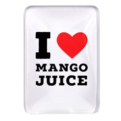 I love mango juice  Rectangular Glass Fridge Magnet (4 pack)