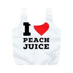 I Love Peach Juice Full Print Recycle Bag (m) by ilovewhateva