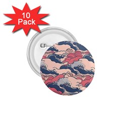 Waves Ocean Sea Water Pattern Rough Seas 1 75  Buttons (10 Pack) by danenraven