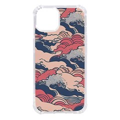 Waves Ocean Sea Water Pattern Rough Seas Iphone 14 Tpu Uv Print Case by danenraven