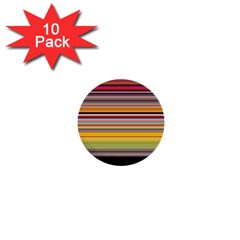 Neopolitan Horizontal Lines Strokes 1  Mini Buttons (10 Pack)  by Bangk1t