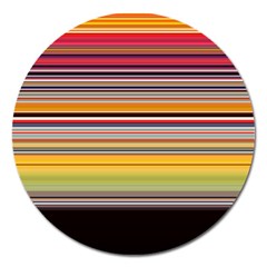 Neopolitan Horizontal Lines Strokes Magnet 5  (round) by Bangk1t