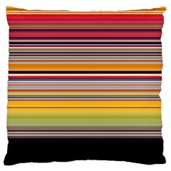 Neopolitan Horizontal Lines Strokes Large Cushion Case (one Side) by Bangk1t