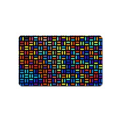 Geometric Colorful Square Rectangle Magnet (name Card)