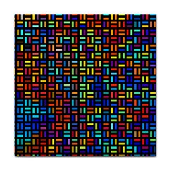 Geometric Colorful Square Rectangle Face Towel