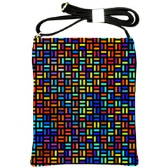 Geometric Colorful Square Rectangle Shoulder Sling Bag