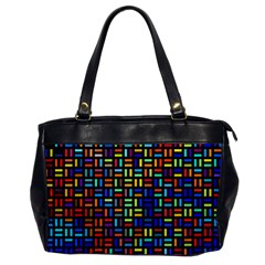 Geometric Colorful Square Rectangle Oversize Office Handbag