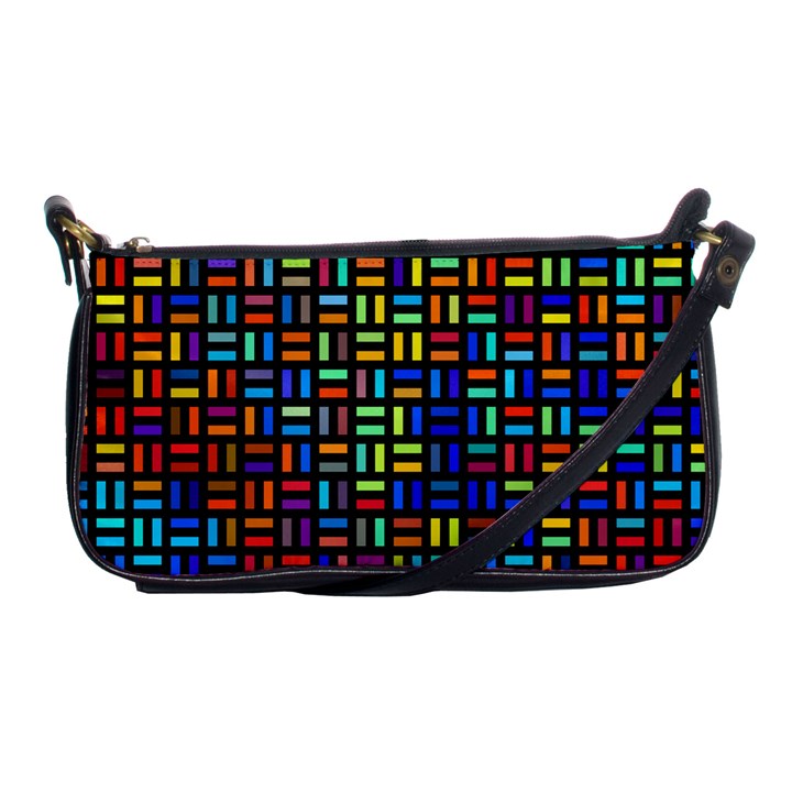 Geometric Colorful Square Rectangle Shoulder Clutch Bag