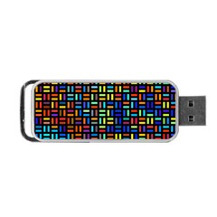 Geometric Colorful Square Rectangle Portable Usb Flash (two Sides) by Bangk1t