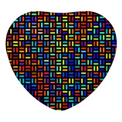 Geometric Colorful Square Rectangle Heart Glass Fridge Magnet (4 Pack)