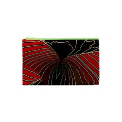 Red Gold Black Voracious Plant Leaf Cosmetic Bag (xs)