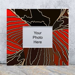 Red Gold Black Voracious Plant Leaf White Wall Photo Frame 5  X 7  by Bangk1t