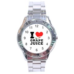 I Love Grape Juice Stainless Steel Analogue Watch by ilovewhateva