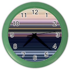 Horizontal Line Strokes Color Lines Color Wall Clock