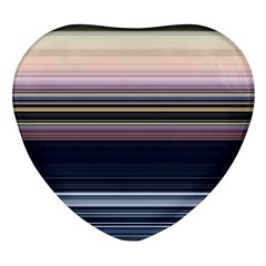 Horizontal Line Strokes Color Lines Heart Glass Fridge Magnet (4 Pack)