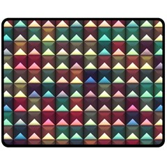 Diamond Geometric Square Design Pattern Fleece Blanket (medium)