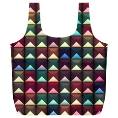 Diamond Geometric Square Design Pattern Full Print Recycle Bag (xxxl) by Bangk1t