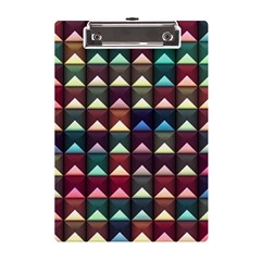 Diamond Geometric Square Design Pattern A5 Acrylic Clipboard by Bangk1t