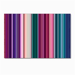 Vertical Line Color Lines Texture Postcards 5  X 7  (pkg Of 10)