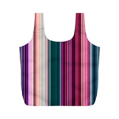 Vertical Line Color Lines Texture Full Print Recycle Bag (m) by Bangk1t