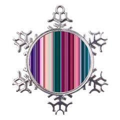 Vertical Line Color Lines Texture Metal Large Snowflake Ornament by Bangk1t