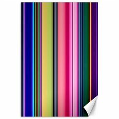 Pastel Colors Striped Pattern Canvas 24  X 36 