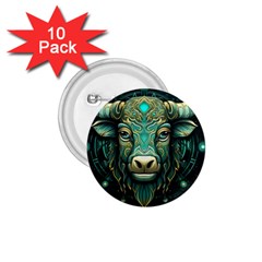 Bull Star Sign 1 75  Buttons (10 Pack)