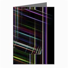 False Prismatic Black Background Greeting Cards (pkg Of 8)