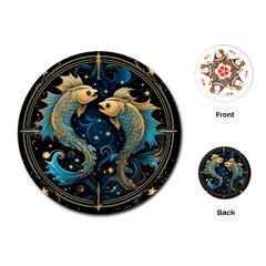 Fish Star Sign Playing Cards Single Design (round) by Bangk1t