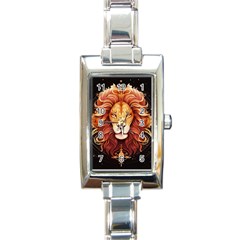 Lion Star Sign Astrology Horoscope Rectangle Italian Charm Watch by Bangk1t