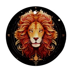 Lion Star Sign Astrology Horoscope Ornament (round) by Bangk1t