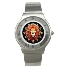 Lion Star Sign Astrology Horoscope Stainless Steel Watch